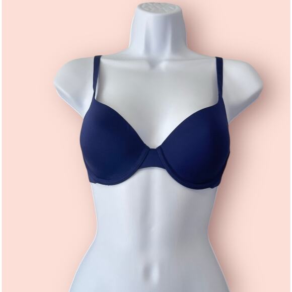 Gap Body Womens Everyday Essentials T-Shirt Bra Navy Blue Underwire 36DD NWT $42 - Picture 2 of 8